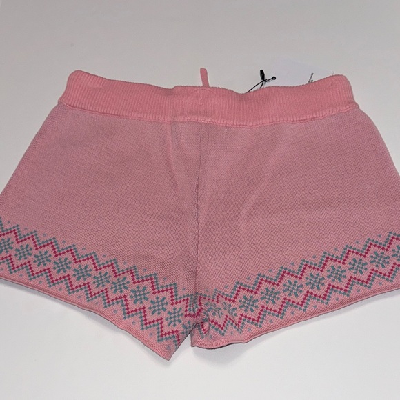 Beach Riot for Anthropologie Pink Patterned Sweater Shorts - Picture 4 of 5